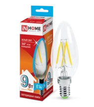 Лампа LED-deco 9Вт Е14 4000К свеча IN HOME