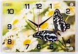 2535-612  "Бабочка на цветах" часы настенные