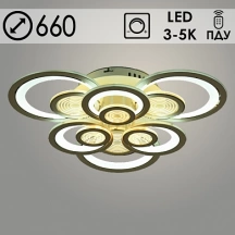 55558/3+3 LED WT CR RC (3000-5000К) (186W) люстра