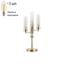 Настольная лампа с лампочками Lumion Kamilla 5274/3T+Lamps E14 Свеча