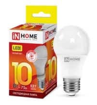 Лампа LED-A60-VC 10Вт Е27 3000К IN HOME
