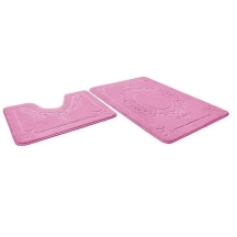 Набор ковриков д/ванной Shahintex ЭКО  2 пр. 60*90+60*50 (розовый)