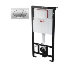 Комплект системы инсталляции ALCAPLAST/Alcadrain для под. унитаза A101/1120 с кн. M70 (кнопка белая)