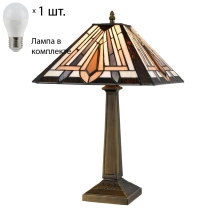Настольная лампа с лампочкой Velante Тиффани 846-804-01+Lamps E27 P45