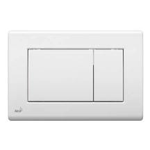 Кнопка для инсталляции ALCAPLAST/Alcadrain М270 квадрат,  пластик белая