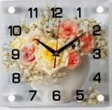 2525-103  "Букет садовых роз" часы настенные