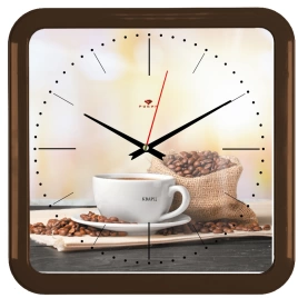 7667-84 "Все любят кофе"(Рубин) часы настенные
