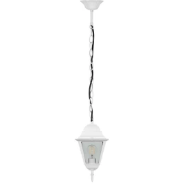 Светильник садово-парковый Feron 4105/PL4105 четырехгранный на цепочке 60W E27 230V, белый 11021