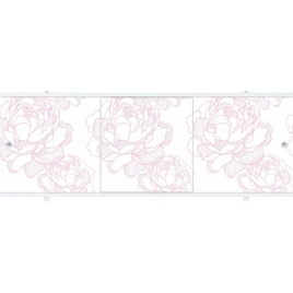 Экран для ванны ПРЕМИУМ А (алюм. профиль) 1,5 светло-розовый