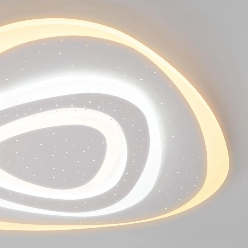 Потолочная светодиодная люстра с пультом Eurosvet Siluet 90115/6 белый (86212) фото 4