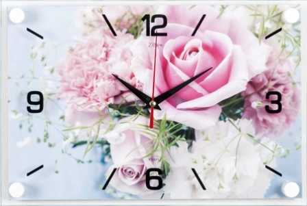 2030-23  "Нежные розы" часы настенные фото 1