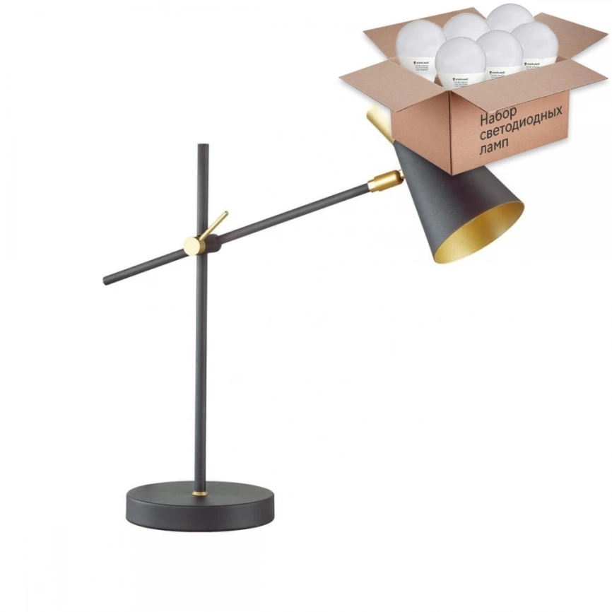 Настольная лампа с лампочкой Lumion Liam 3790/1T+Lamps E14 P45 фото 2