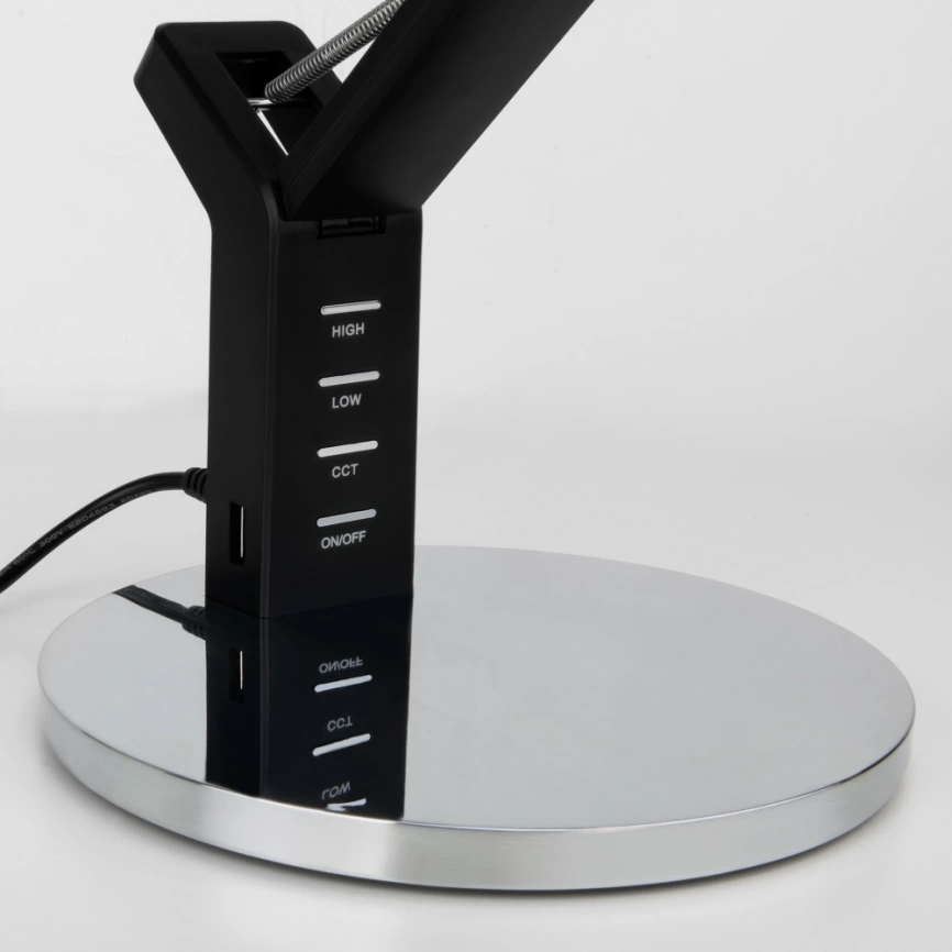 Светодиодная настольная лампа с сенсорным управлением Slink Eurosvet 80426/1 черный/серебро (a053230) фото 3