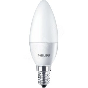 Philips LED В35 6,5Вт 827 Е14 свеча фото 1