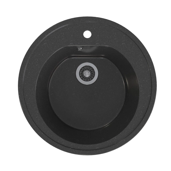 Мойкa ML-GMS02 СТАНДАРТ круглая, черный (308), 505мм (глуб. чаши 165) фото 1