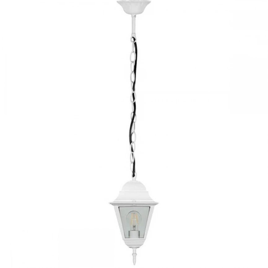 Светильник садово-парковый Feron 4205/PL4205 четырехгранный на цепочке 100W E27 230V, белый 11031 фото 1