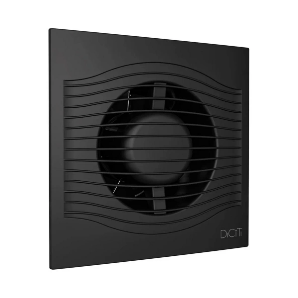 Вентилятор D100 SLIM 4С matt black с обр клапаном   DICITI фото 1