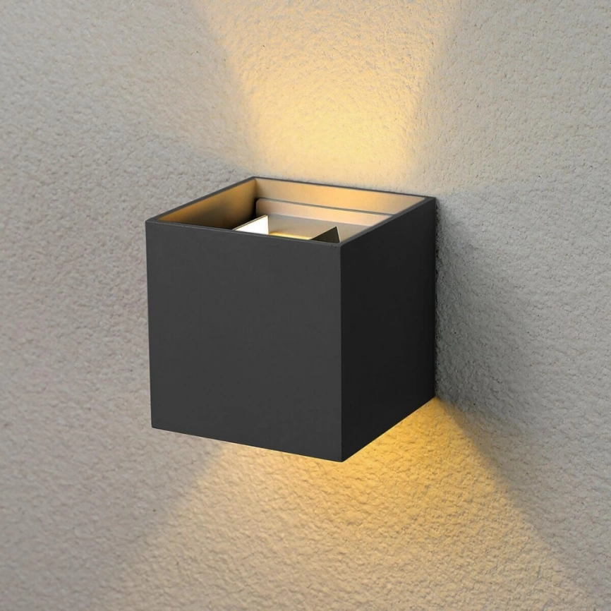 1548 TECHNO LED WINNER черный Уличный настенный светодиодный светильник Elektrostandard (a038410) фото 1