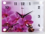 2026-800  "Розовая Орхидея" часы настенные фото 1