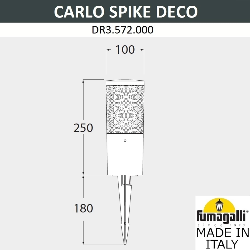 Ландшафтный светильник Fumagalli Carlo Deco SPIKE DR3.572.000.WXU1L фото 2