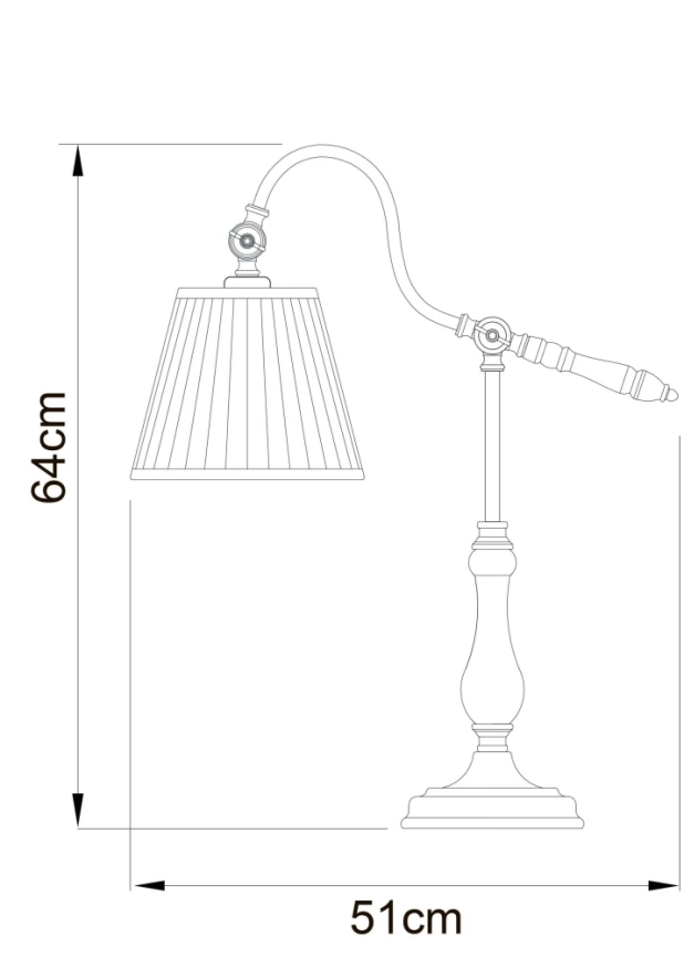 Декоративная настольная лампа A1509LT-1PB Arte Lamp фото 3