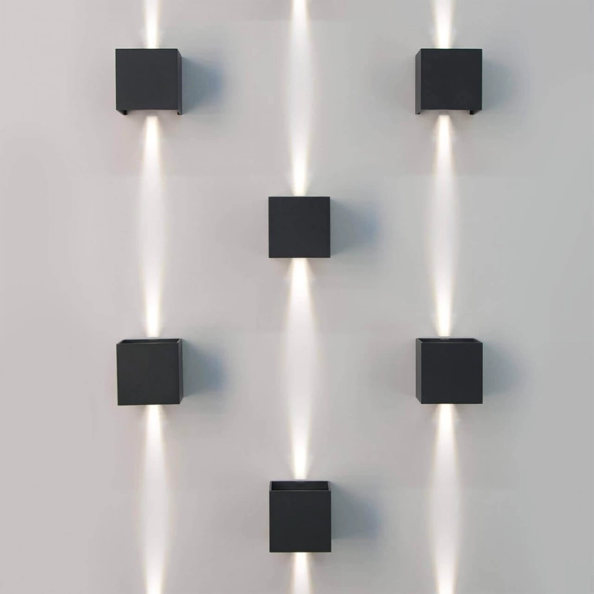 1548 TECHNO LED WINNER черный Уличный настенный светодиодный светильник Elektrostandard (a038410) фото 3