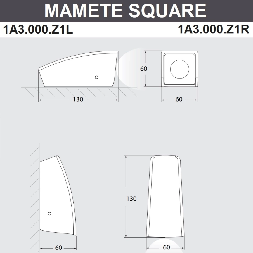 Фасадный светильник Fumagalli MAMETE SQUARE  1A3.000.000.AXZ1L фото 2