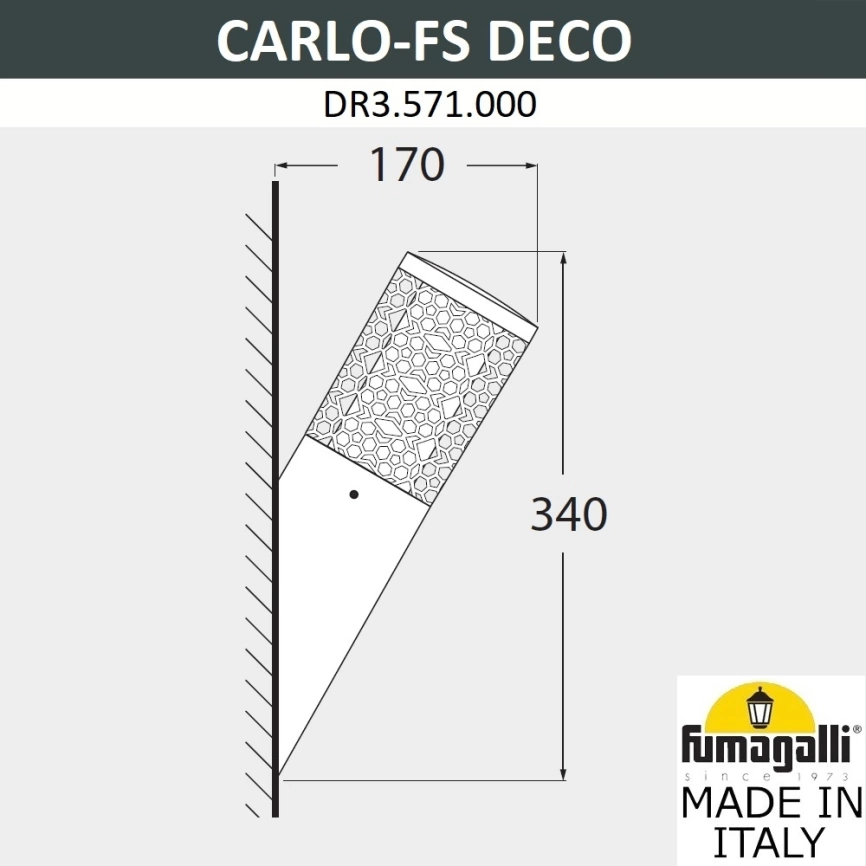 Светильник уличный настенный Fumagalli Carlo Deco-FS DR3.571.000.WXU1L фото 2