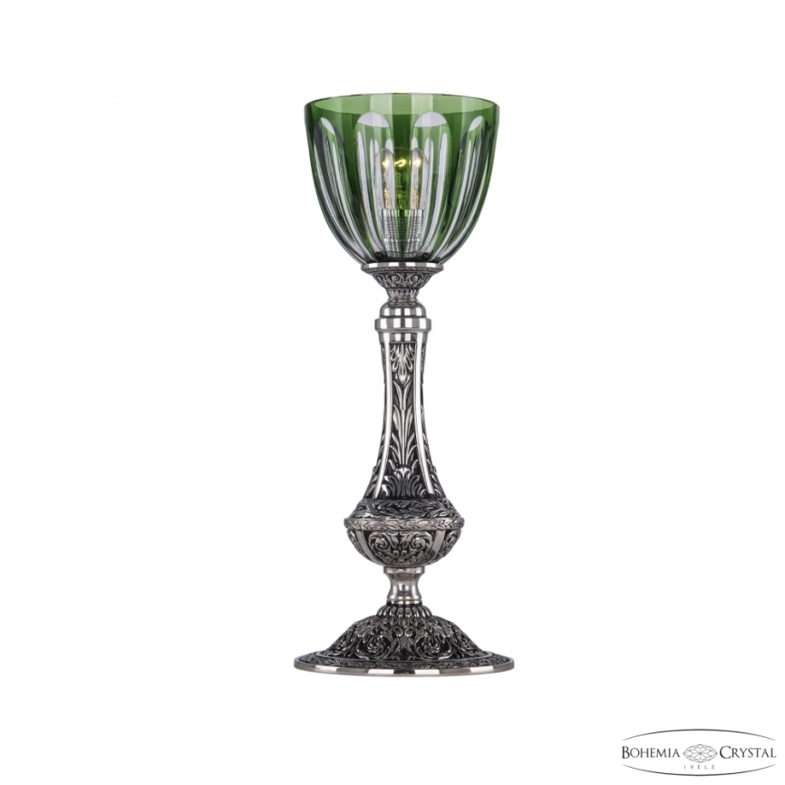 Настольная лампа Bohemia Ivele Crystal 71100L/15 NB P1 Clear-Green/H-1H фото 1