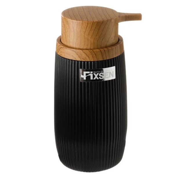 Дозатор жидкого мыла FIXSEN BLACK BOOM FX-411-1 пластик, ЧЕРНЫЙ фото 1