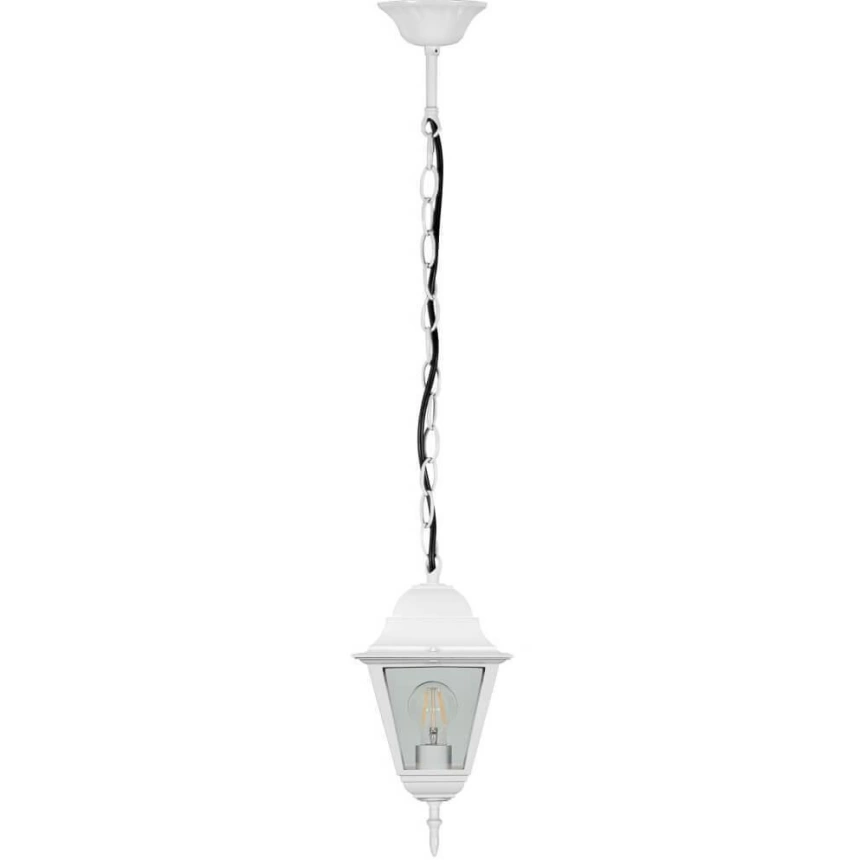 Светильник садово-парковый Feron 4105/PL4105 четырехгранный на цепочке 60W E27 230V, белый 11021 фото 1