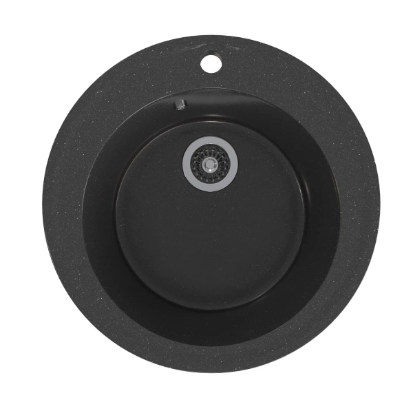 Мойкa ML-GMS01 СТАНДАРТ круглая, черный (308), 475мм (глуб. чаши 194) фото 1