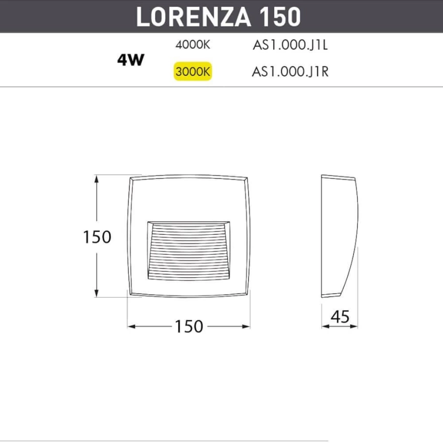 Уличный настенный светодиодный светильник Fumagalli Lorenza AS1.000.000.LXJ1L фото 2