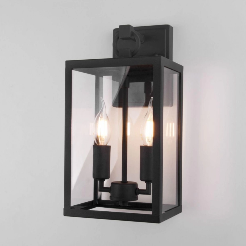 Уличный настенный светильник Elektrostandard Candle D (35150/D) черный (a058260) фото 1