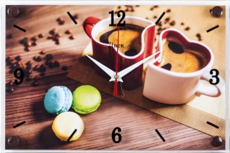 2030-05  "Кофе и пирожное" часы настенные фото 1