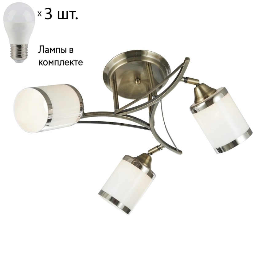 Потолочная люстра с лампочками Velante 713-507-03+Lamps E27 P45 фото 1