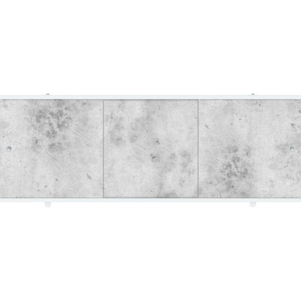 Экран для ванны ПРЕМИУМ А (алюм. профиль) 1,7 серый бетон фото 1