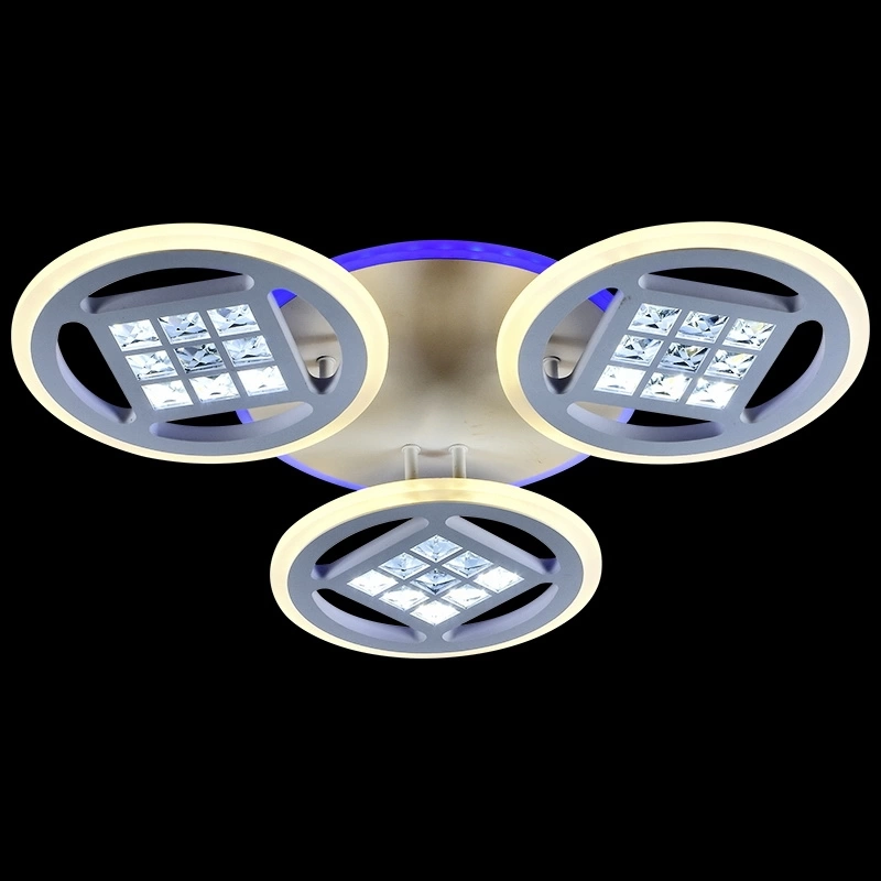 Потолочная светодиодная диммируемая люстра с Bluetooth и пультом ДУ Reluce 88860 1418262 фото 1