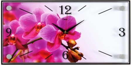 1939-800 "Розовая орхидея"  часы настенные фото 1