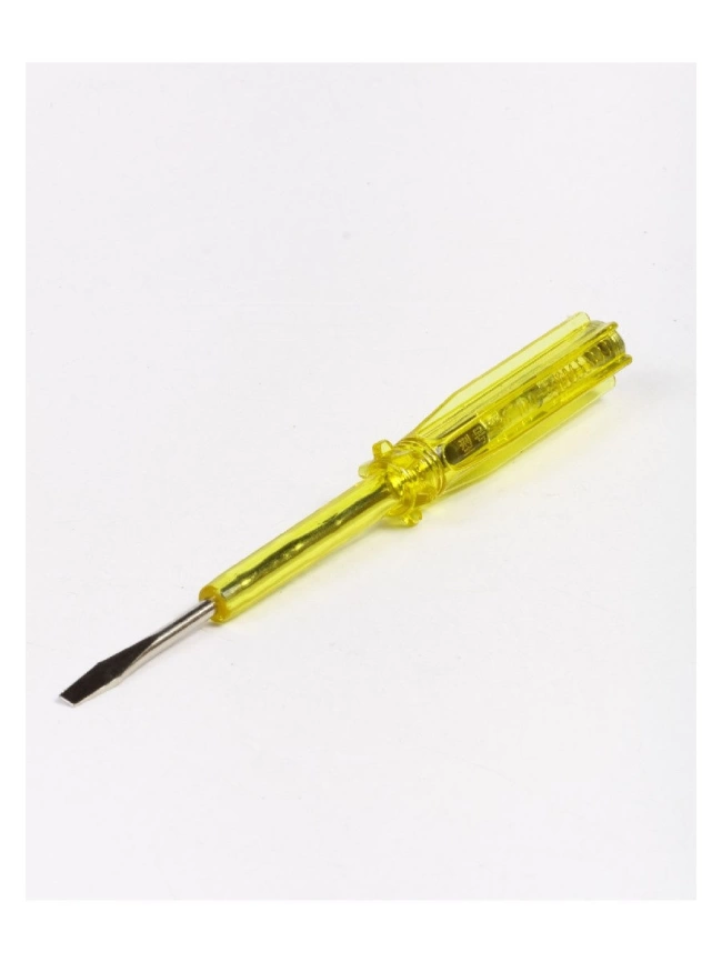 Отвертка индикаторная желт ручка 100-500 В140мм фото 1