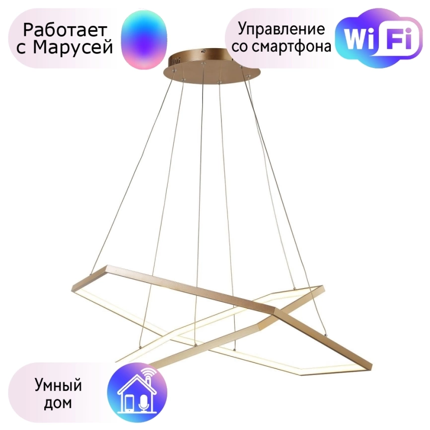 Подвесная светодиодная люстра Favourite Hexagon с поддержкой Маруся 2103-14P-М фото 1