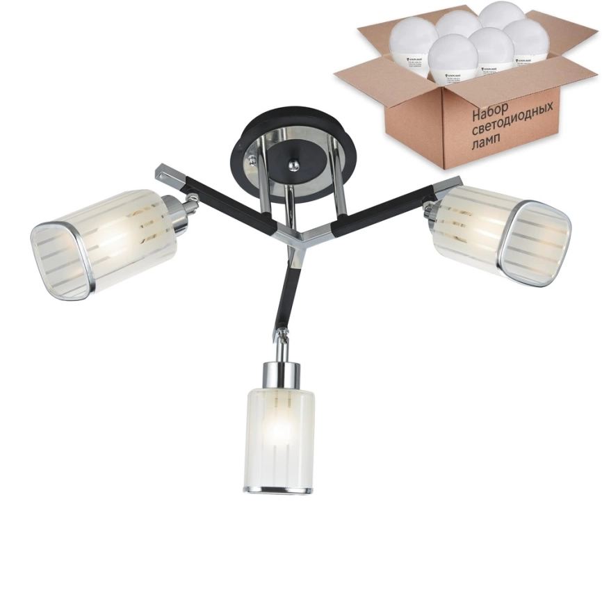 Потолочная люстра с лампочками Velante 712-107-03+Lamps E27 P45 фото 3