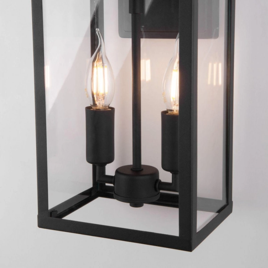 Уличный настенный светильник Elektrostandard Candle D (35150/D) черный (a058260) фото 2