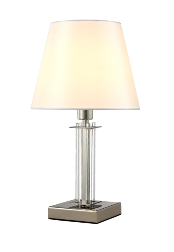 Настольная лампа Crystal Lux NICOLAS LG1 NICKEL/WHITE фото 2