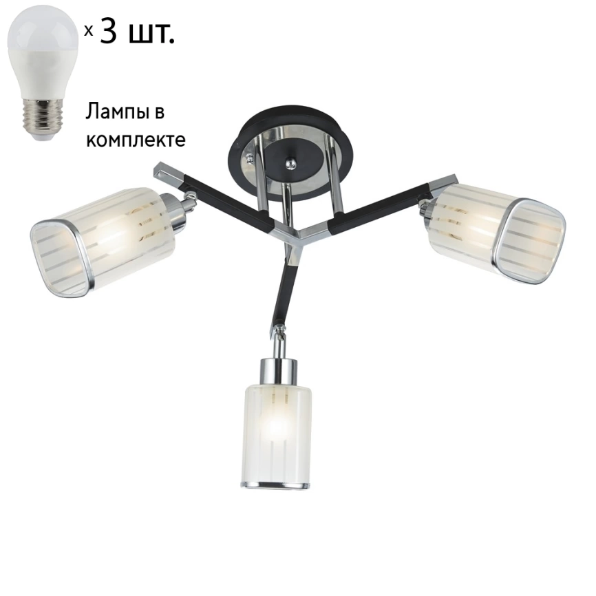 Потолочная люстра с лампочками Velante 712-107-03+Lamps E27 P45 фото 1