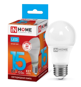 Лампа LED-A60-VC 15Вт Е27 4000К IN HOME фото 1