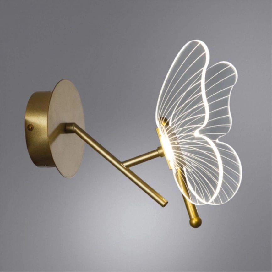 Бра бабочка Arte Lamp Darcy A2187AP-1GO фото 3