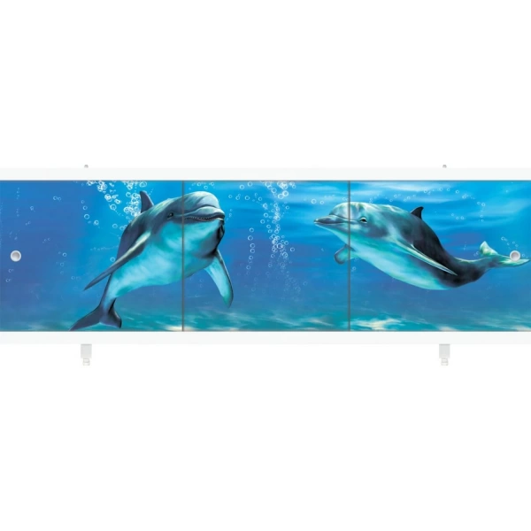 Экран для ванной 1,7 дельфины Ультра легкий АРТ Новый фото 1