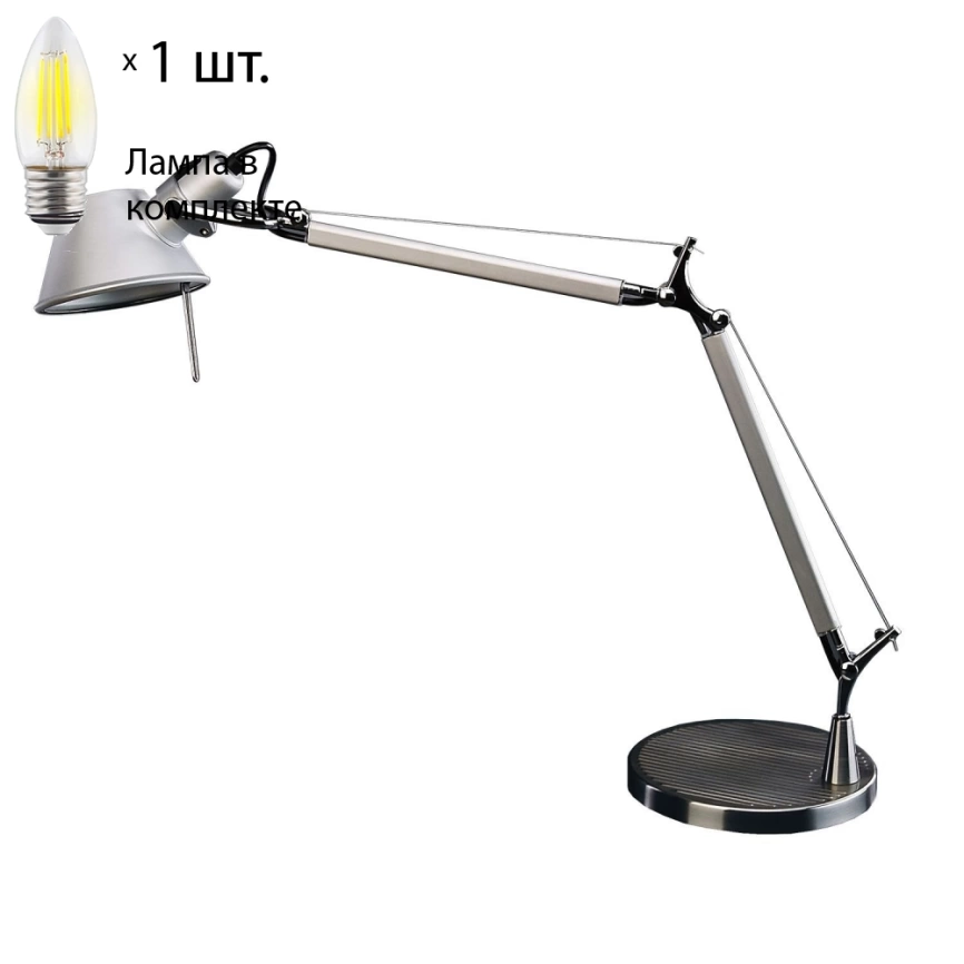 Настольный светильник Favourite Legend с лампочкой 1869-1T+Lamps E27 Свеча фото 1