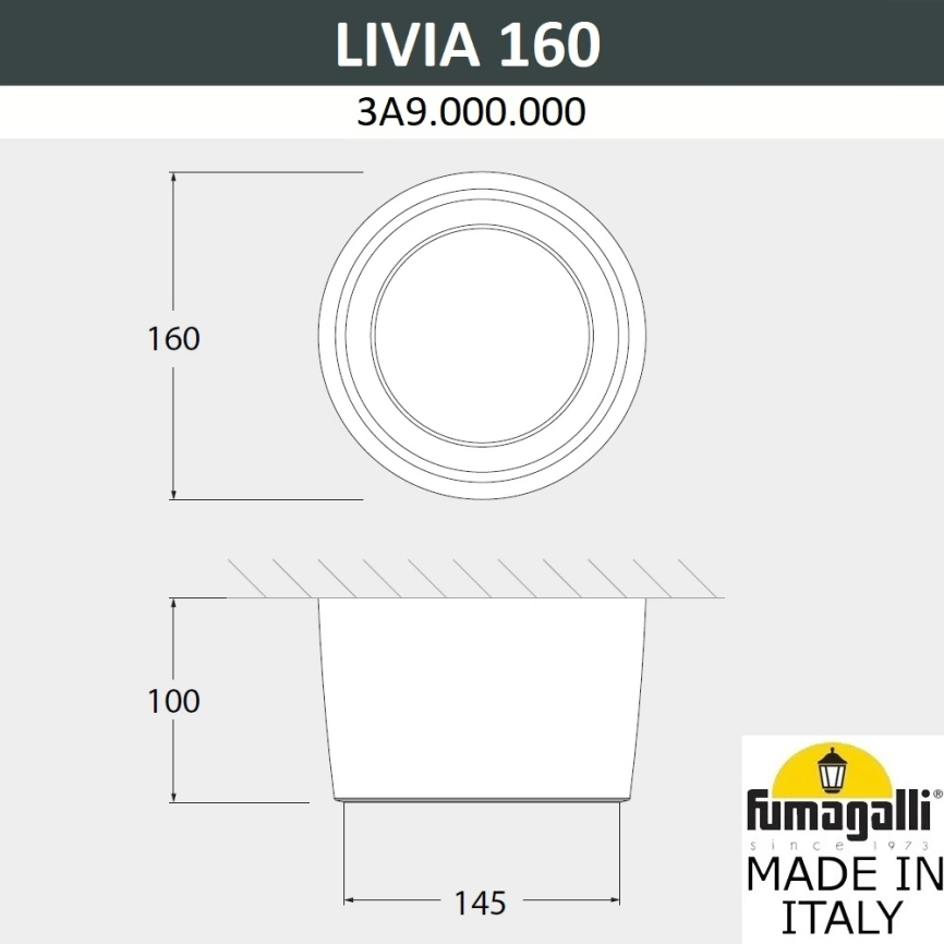Потолочный накладной светильник Fumagalli Livia 160 3A9.000.000.LXD1L фото 2